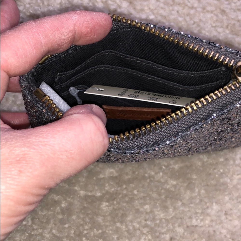 Madewell Sequin Leather Zip Pouch - Picture 3 of 5